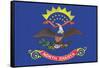 North Dakota State Flag-Lantern Press-Framed Stretched Canvas