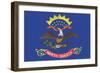 North Dakota State Flag-Lantern Press-Framed Art Print