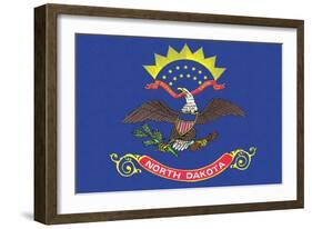 North Dakota State Flag-Lantern Press-Framed Art Print