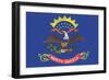 North Dakota State Flag-Lantern Press-Framed Art Print