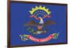 North Dakota State Flag-Lantern Press-Framed Art Print