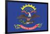 North Dakota State Flag-Lantern Press-Framed Art Print