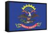 North Dakota State Flag-Lantern Press-Framed Stretched Canvas