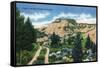 North Dakota, T. Roosevelt National Park View of a Scenic Trail in the Badlands-Lantern Press-Framed Stretched Canvas