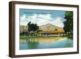 North Dakota, T. Roosevelt National Park View of Badlands Dude Ranch Swimmin' Hole-Lantern Press-Framed Art Print