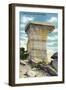 North Dakota, T. Roosevelt National Park View of Nature's Pulpit, Badlands-Lantern Press-Framed Art Print