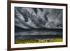 North Dakota, Theodore Roosevelt National Park, Lightening Strike on the Dakota Plains-Judith Zimmerman-Framed Photographic Print