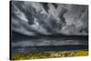 North Dakota, Theodore Roosevelt National Park, Lightening Strike on the Dakota Plains-Judith Zimmerman-Stretched Canvas