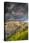 North Dakota, Theodore Roosevelt National Park, Thunderstorm Approach on the Dakota Prairie-Judith Zimmerman-Stretched Canvas