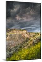 North Dakota, Theodore Roosevelt National Park, Thunderstorm Approach on the Dakota Prairie-Judith Zimmerman-Mounted Photographic Print