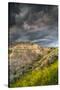 North Dakota, Theodore Roosevelt National Park, Thunderstorm Approach on the Dakota Prairie-Judith Zimmerman-Stretched Canvas