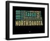 North Dakota Word Cloud 1-NaxArt-Framed Art Print