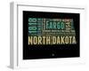 North Dakota Word Cloud 1-NaxArt-Framed Art Print