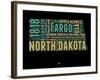 North Dakota Word Cloud 1-NaxArt-Framed Art Print