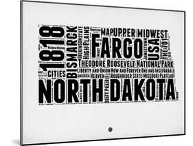 North Dakota Word Cloud 2-NaxArt-Mounted Art Print
