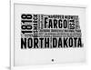 North Dakota Word Cloud 2-NaxArt-Framed Art Print