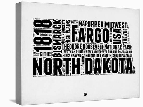 North Dakota Word Cloud 2-NaxArt-Stretched Canvas