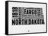 North Dakota Word Cloud 2-NaxArt-Framed Stretched Canvas