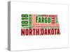 North Dakota Word Cloud Map-NaxArt-Stretched Canvas