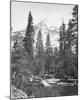 North Dome, 3730 ft., Yosemite-Carleton E Watkins-Mounted Giclee Print