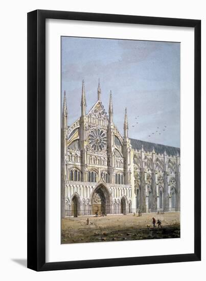 North Door of Westminster Abbey, London, C1810-George Shepherd-Framed Giclee Print