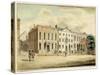 North-East Corner of Wall and William Streets, New York City, 1798 (W/C and Ink on Paper)-Archibald Robertson-Stretched Canvas