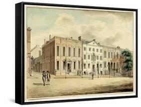 North-East Corner of Wall and William Streets, New York City, 1798 (W/C and Ink on Paper)-Archibald Robertson-Framed Stretched Canvas
