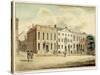 North-East Corner of Wall and William Streets, New York City, 1798 (W/C and Ink on Paper)-Archibald Robertson-Stretched Canvas