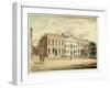 North-East Corner of Wall and William Streets, New York City, 1798 (W/C and Ink on Paper)-Archibald Robertson-Framed Giclee Print