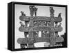 North, East South, West Gates of Sanchi Temple in India-Eliot Elisofon-Framed Stretched Canvas