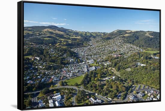 North East Valley, Dunedin, South Island, New Zealand, aerial-David Wall-Framed Stretched Canvas