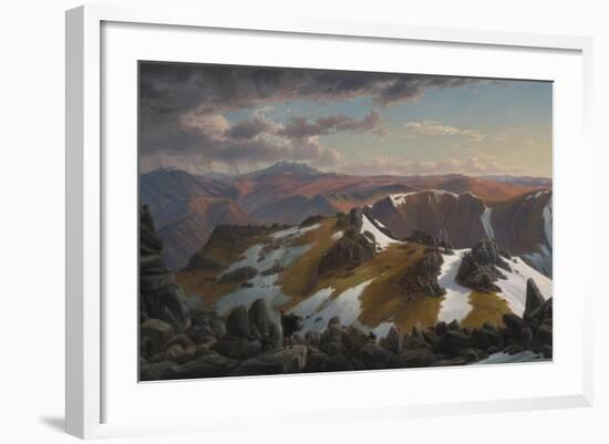 North-East View from the Northern Top of Mount Kosciusko, 1863-Eugene Von Guerard-Framed Giclee Print