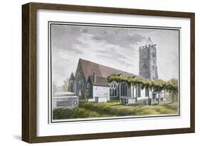 North-East View of All Saints Church, Fulham, London, C1800-null-Framed Giclee Print