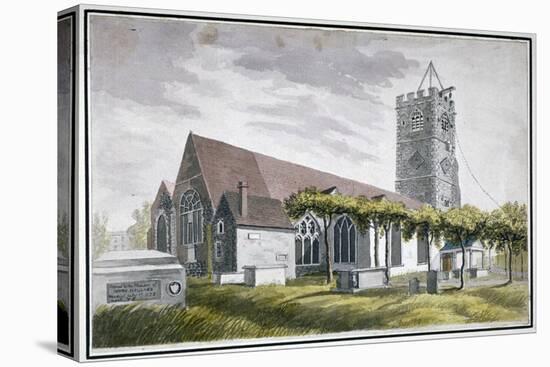 North-East View of All Saints Church, Fulham, London, C1800-null-Stretched Canvas