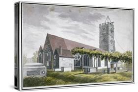 North-East View of All Saints Church, Fulham, London, C1800-null-Stretched Canvas