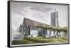 North-East View of All Saints Church, Fulham, London, C1800-null-Framed Stretched Canvas