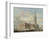 North-East View of Grantham Church, Lincolnshire, C.1797 (W/C over Graphite on Paper)-J. M. W. Turner-Framed Giclee Print