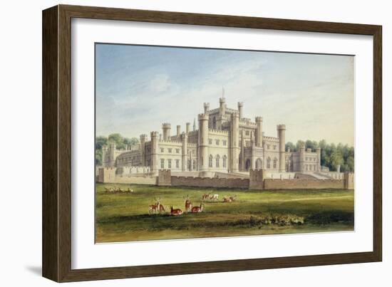 North East View of Lowther Castle, Westmoreland, Seat of the Earl of Lonsdale, 1814-John Buckler-Framed Giclee Print