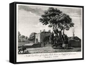 North East View of Sir John Elvil's House on Englefield Green Near Egham in Surry, 1775-Michael Angelo Rooker-Framed Stretched Canvas