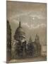 North-East View of St Paul's Cathedral by Moonlight, City of London, 1850-null-Mounted Giclee Print