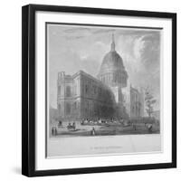 North-East View of St Paul's Cathedral, City of London, 1835-Benjamin Winkles-Framed Giclee Print