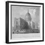 North-East View of St Paul's Cathedral, City of London, 1835-Benjamin Winkles-Framed Giclee Print