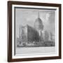 North-East View of St Paul's Cathedral, City of London, 1835-Benjamin Winkles-Framed Giclee Print