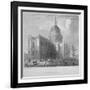 North-East View of St Paul's Cathedral, City of London, 1835-Benjamin Winkles-Framed Giclee Print