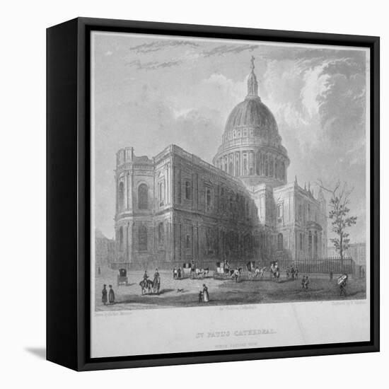 North-East View of St Paul's Cathedral, City of London, 1835-Benjamin Winkles-Framed Stretched Canvas