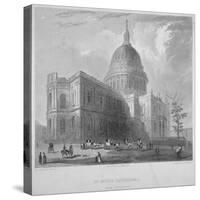 North-East View of St Paul's Cathedral, City of London, 1835-Benjamin Winkles-Stretched Canvas