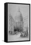 North-East View of St Paul's Cathedral, City of London, 1854-M & N Hanhart-Framed Stretched Canvas