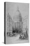 North-East View of St Paul's Cathedral, City of London, 1854-M & N Hanhart-Stretched Canvas