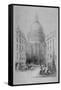 North-East View of St Paul's Cathedral, City of London, 1854-M & N Hanhart-Framed Stretched Canvas