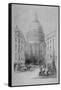 North-East View of St Paul's Cathedral, City of London, 1854-M & N Hanhart-Framed Stretched Canvas